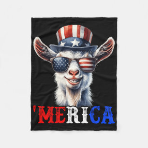Cobertor De Velo Merica Goat Patriótico 4 De Julho Crianças Engraça