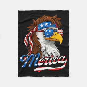 Cobertor De Velo Merica Usa American Flag Bald Eagle 4 De Julho Pa