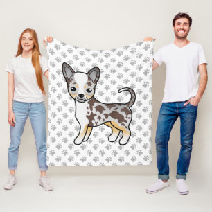 Cobertor De Velo Merle Suave Casaco Chihuahua Cachorro e patas