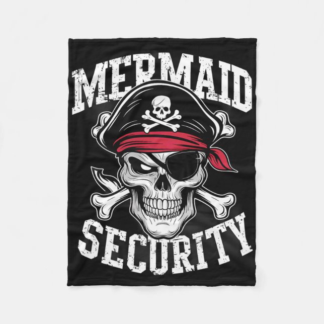 Cobertor De Velo Mermaid Security Pirate Pai Irmão Halloween (Frente)