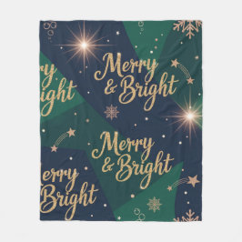 Cobertor De Velo Merry & Bright Rose Gold Glitter Christmas Holiday