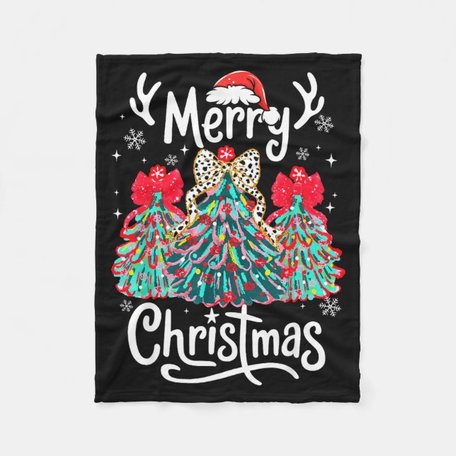 Cobertor De Velo Merry Christmas Family Funny Christmas Tree Women  (Frente)