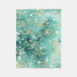 Cobertor De Velo Merry Christmas With Snowflakes