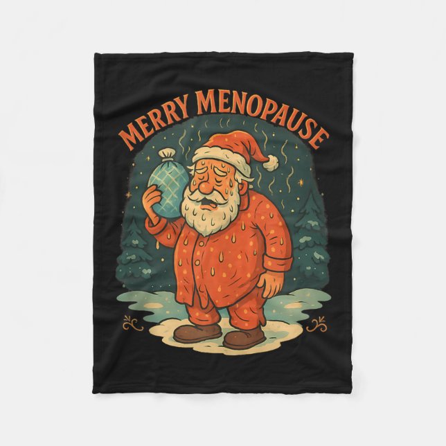 Cobertor De Velo Merry Menopause Funny Santa Meme Tank Top  (Frente)