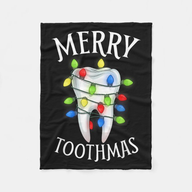 Cobertor De Velo Merry Toothmas Christmas Light Molar Tooth Hygieni (Frente)