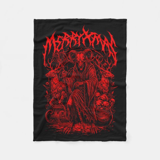Cobertor De Velo Merry Xmas Heavy Metal Band Parody Death Metal Vin (Frente)