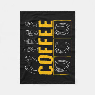 Cobertor De Velo Mês da Consciência Café Asl Lover Trendy Love Daf