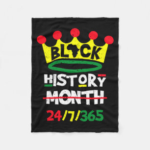 Cobertor De Velo Mês da História Negra 24 7 365 Rei Negro Patrimôni