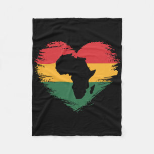 Cobertor De Velo Mês da História Negra África Amor Coração 