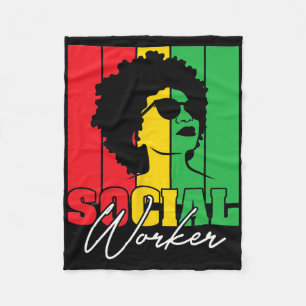 Cobertor De Velo Mês da História Negra Assistente Social Trabalho S