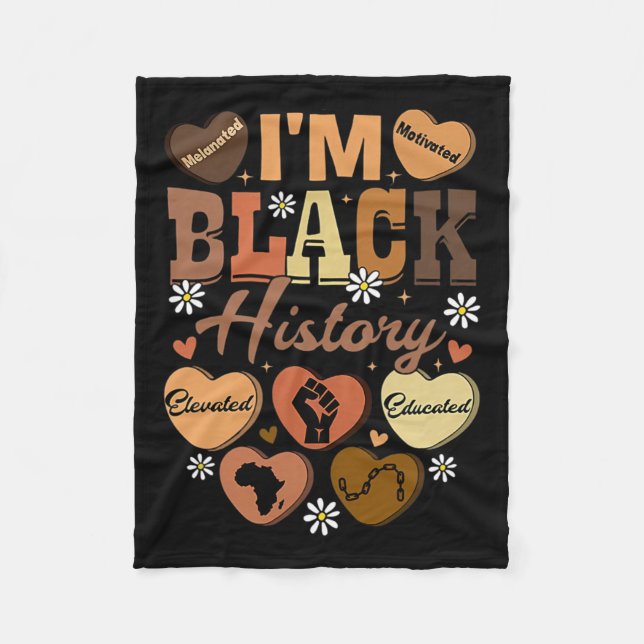 Cobertor De Velo Mês da História Negra Celebração Afro-Americana (Frente)