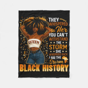 Cobertor De Velo Mês da História Negra Eu Sou A Tempestade Afro Que