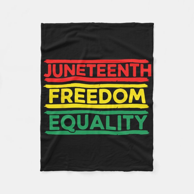 Cobertor De Velo Mês da História Negra Igualdade Liberdade Juneteen (Frente)