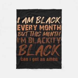 Cobertor De Velo Mês da História Negra Preto Preto Amen Melanina Or