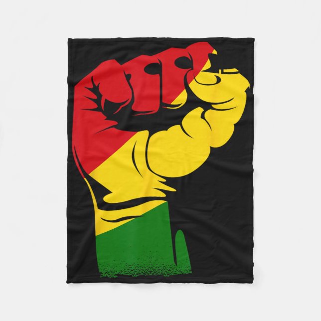 Cobertor De Velo Mês da História Negra Punho Poderoso África Africa (Frente)