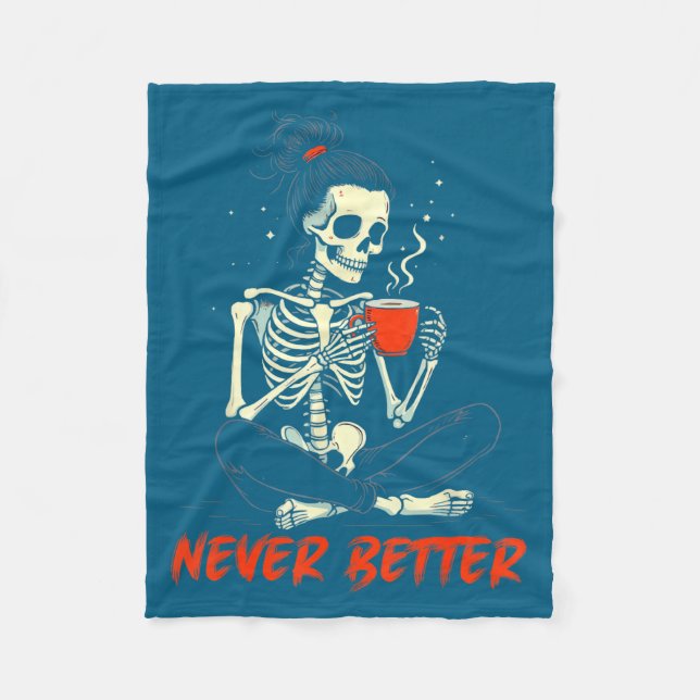 Cobertor De Velo Messy Bun Drinking Coffee For Women Never Better S (Frente)