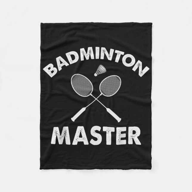 Cobertor De Velo Mestre de Badminton Jogador de Badminton Engraçado (Frente)
