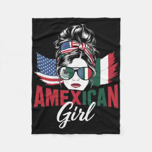 Cobertor De Velo Metade Mexicano Metade Americano Bandeira EUA Méxi