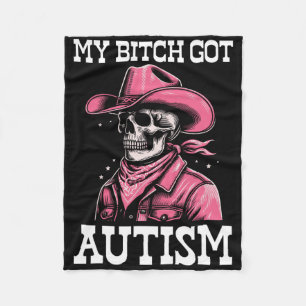 Cobertor De Velo Meu Autismo Engraçado Esqueleto Memória Autista