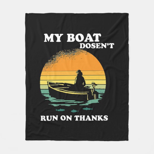 Cobertor De Velo Meu Barco Não Funciona Com Agradecimentos (Frente)