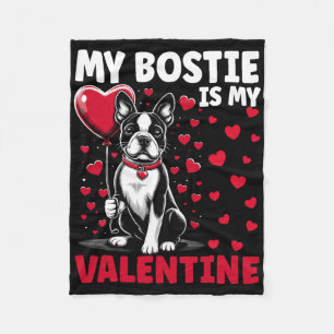 Cobertor De Velo Meu Bostie É Meu Namorado Boston Terrier Cachorro