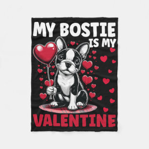 Cobertor De Velo Meu Bostie É Meu Namorado Boston Terrier Cachorro