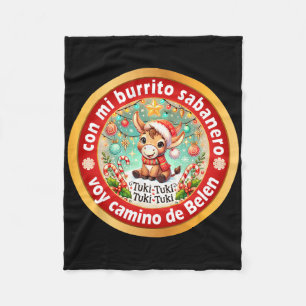 Cobertor De Velo Meu Burrito Saneador Burro de Natal Mexicano Espan