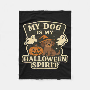 Cobertor De Velo Meu Cachorro é Meu Espírito de Halloween _ Amante 
