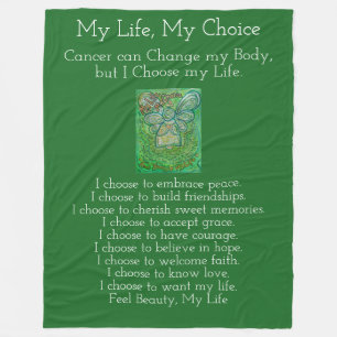 Cobertor De Velo Meu Cancer de Vida Angel Chemo Fleece Blanket