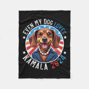 Cobertor De Velo Meu Cão ama Kamala 2024 Dachshund Lover Engraçado