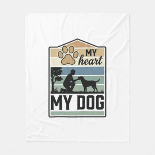 Cobertor De Velo Meu Coração Meu Cachorro Desenho Antigo Amante de