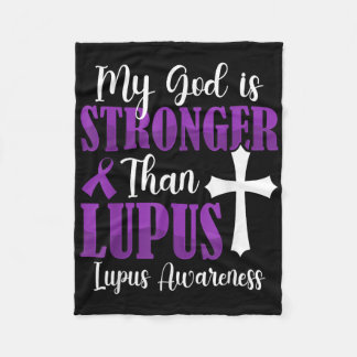 Cobertor De Velo Meu Deus É Mais Forte Que Lupus De Fita Roxo