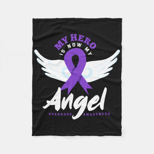 Cobertor De Velo Meu Herói Agora É Meu Anjo Acabar Com Sobredosagem (Frente)