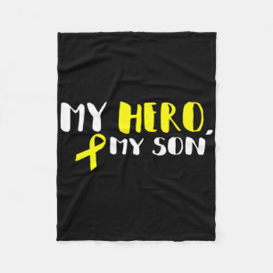 Cobertor De Velo Meu Herói Meu Filho - Dourada Fita Cancer De Infân
