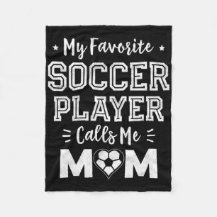 Cobertor De Velo Meu jogador de futebol favorito me chama de mamãe