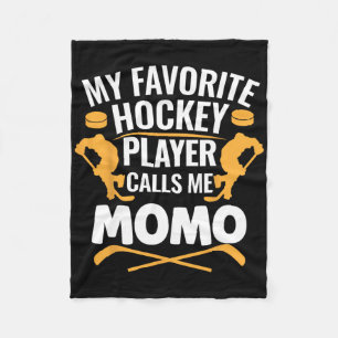 Cobertor De Velo Meu jogador de hóquei favorito me chama de Momo
