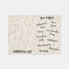 Cobertor De Velo "Meu Primeiro" Feriado - Milestone Bebê