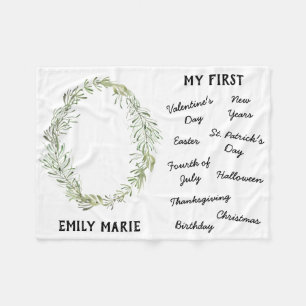 Cobertor De Velo "Meu Primeiro" Feriado - Milestone Bebê