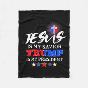 Cobertor De Velo Meu Salvador Trump É O Meu Presidente Christian