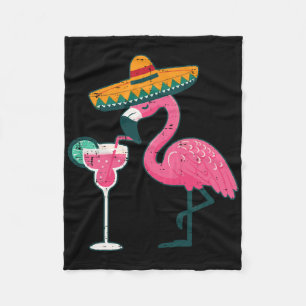 Cobertor De Velo Mexicano Flamingo Sombrero Cinco De Mayo Fiesta Wo