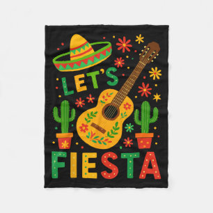 Cobertor De Velo Mexicano vamos festa violão cinco de maio