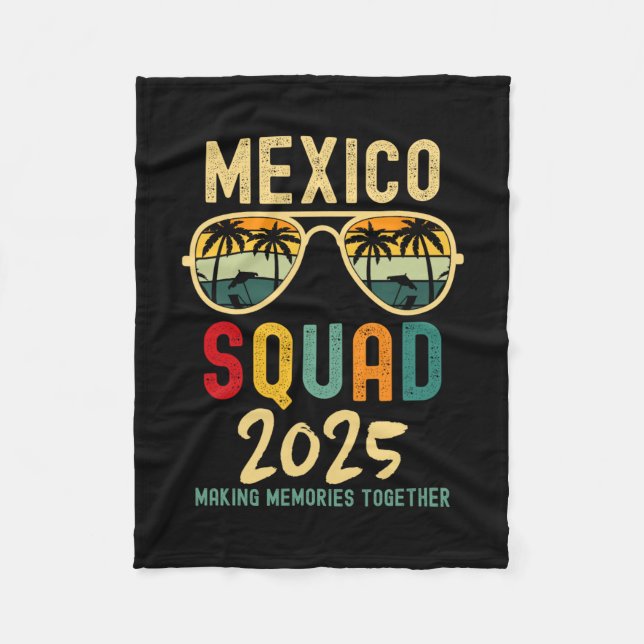 Cobertor De Velo Mexico 2025 Squad Tropical Beach Family Vacation M (Frente)