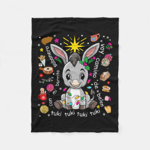 Cobertor De Velo Mi Burrito Sabanero Mexicano Natal Donkey Spani
