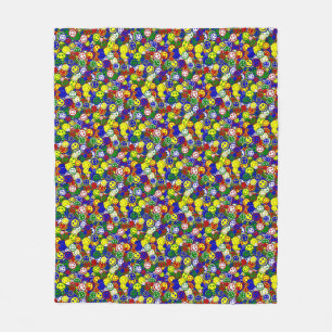 Cobertor De Velo Miçangas da face primária, BLANKET M DE FOLHA AZUL