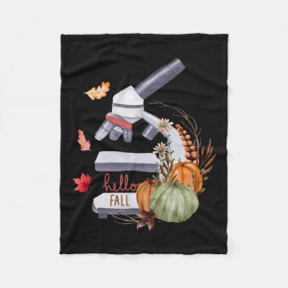 Cobertor De Velo Microscópio Flor Pumpkin Microbiology Tha