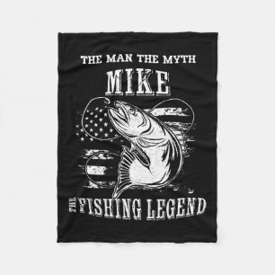Cobertor De Velo Mike Man Myth Legenda de Pesca Nome Personalizado