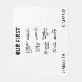 Cobertor De Velo Milestone gêmeos meu primeiro bebê bonitinho moder