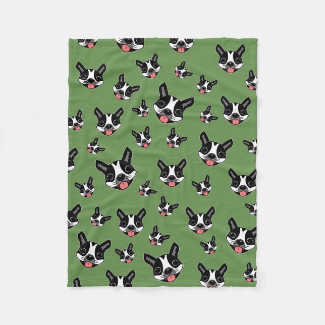 Cobertor De Velo Milo O Boston Terrier (Frente)