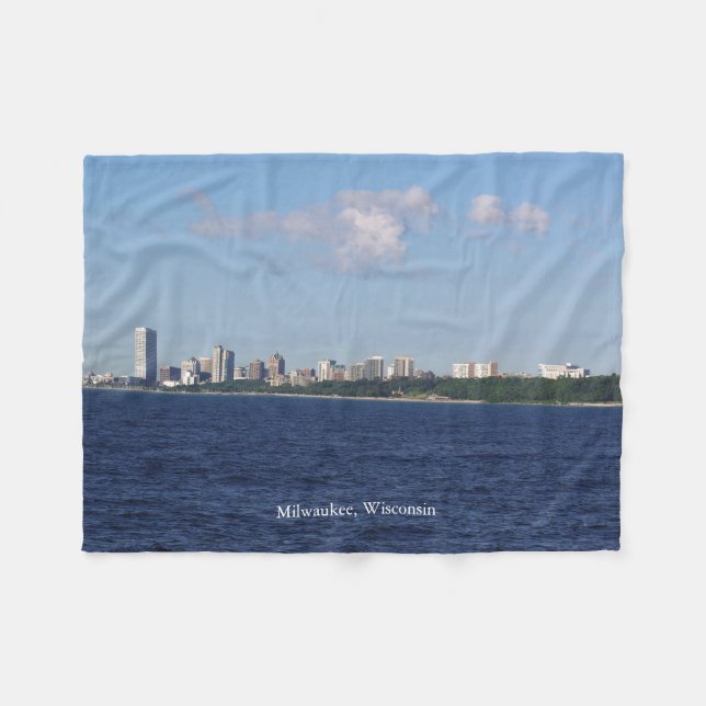 Cobertor De Velo Milwaukee Skyline (Frente (Horizontal))