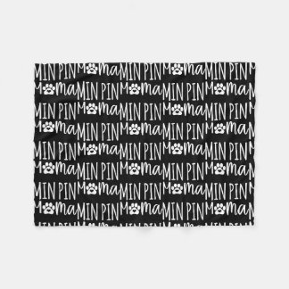 Cobertor De Velo Min Pin Mama Cute Miniature Pinscher Dog Paw